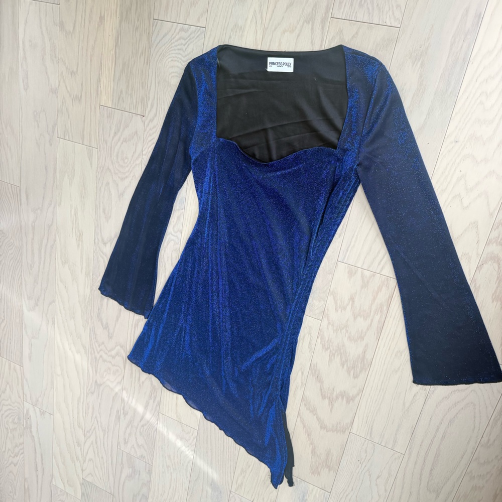 Princess Polly Blue Asymmetrical Dress